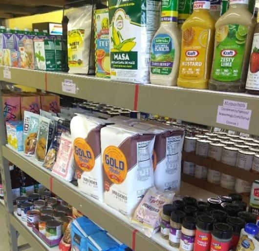 Non-perishable food on shelf