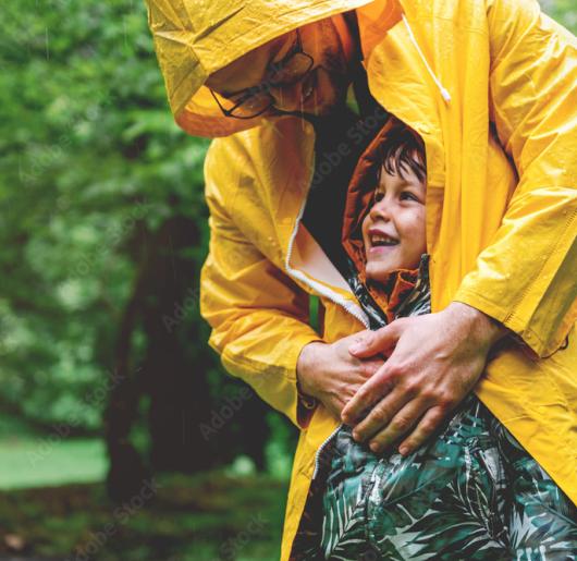 father protecting child