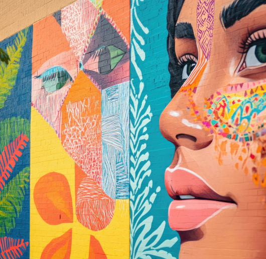 Mural art face