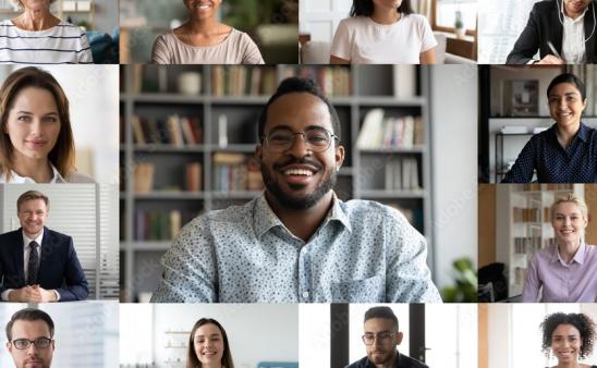 head-shots on a computer screen