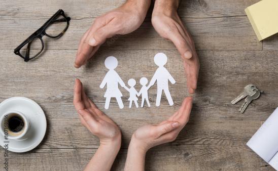 cut-out of family 