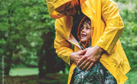 father protecting child