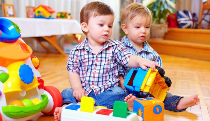 Toddlers playing