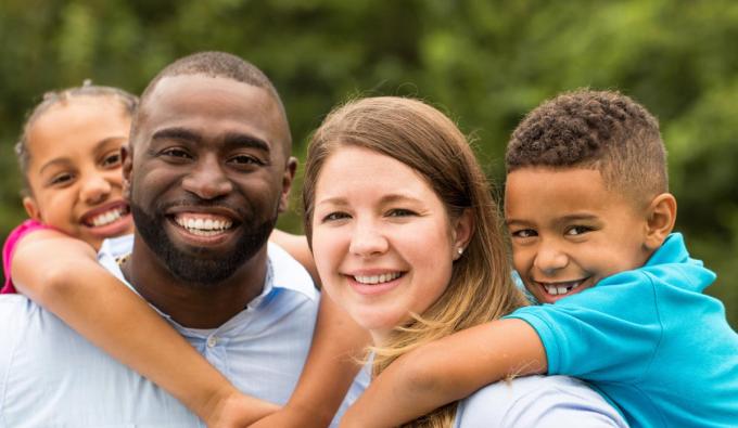 Family with young children.