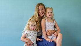 Mom with her two daughters